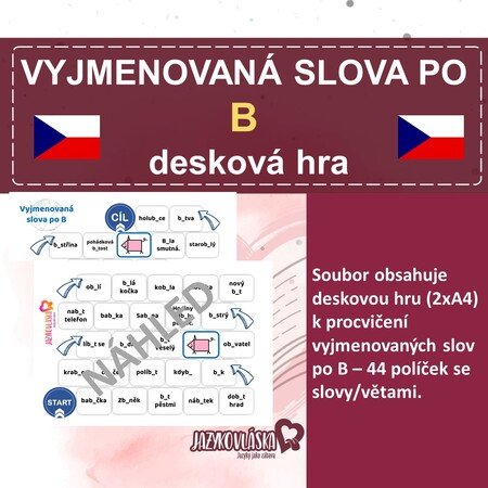 Vyjmenovaná Slova Po B Hra - Český Jazyk | UčiteléUčitelům.cz